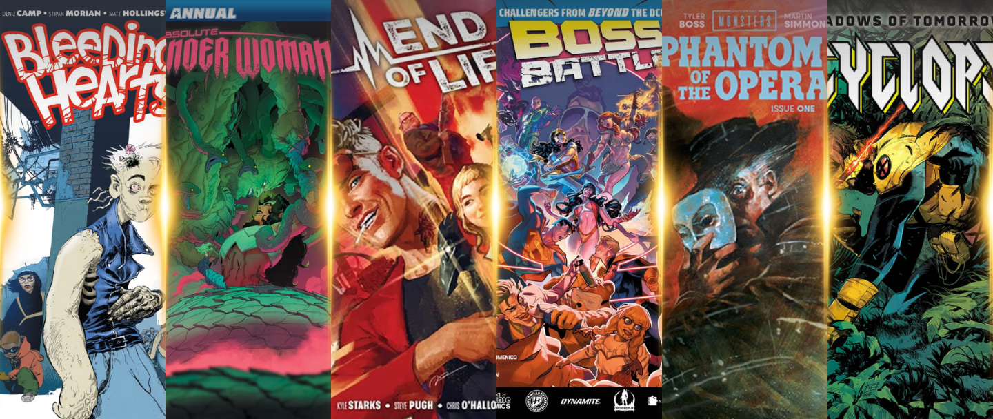 Comic book covers collage